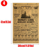 41Kinds of Classic Movie Harry Series Kraft Poster Famous Novel Educational Decree Room Wall Sticker Bar Cafe Home Decorative